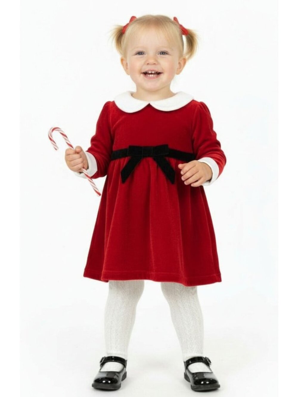 Evy of California Toddler's 18M Red Velvet Christmas Dress Vintage 1980s-90s